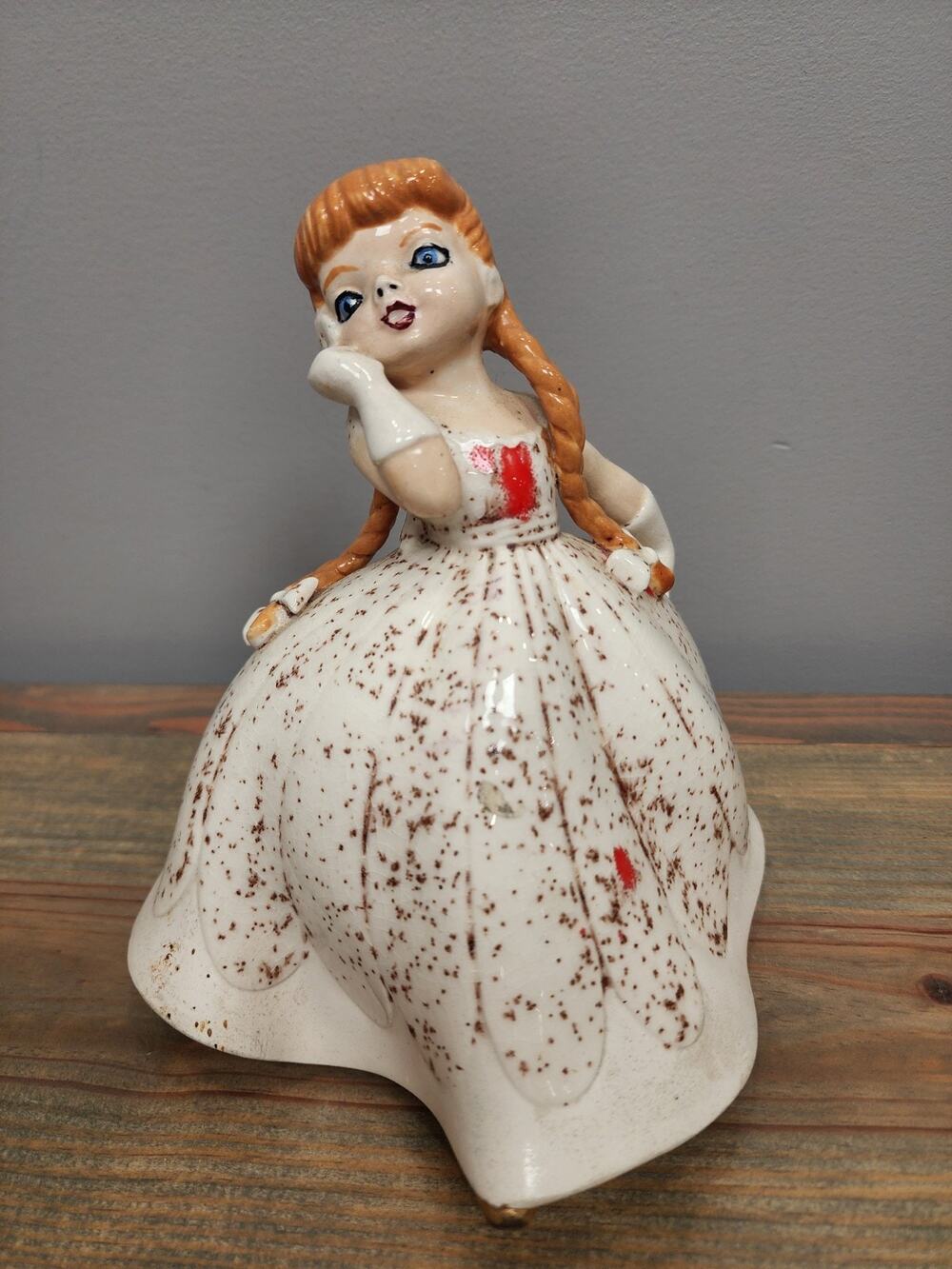 Vintage Hand Painted Holland Dancing Sothern Belle Ceramic Mold Figurine 6" Tall